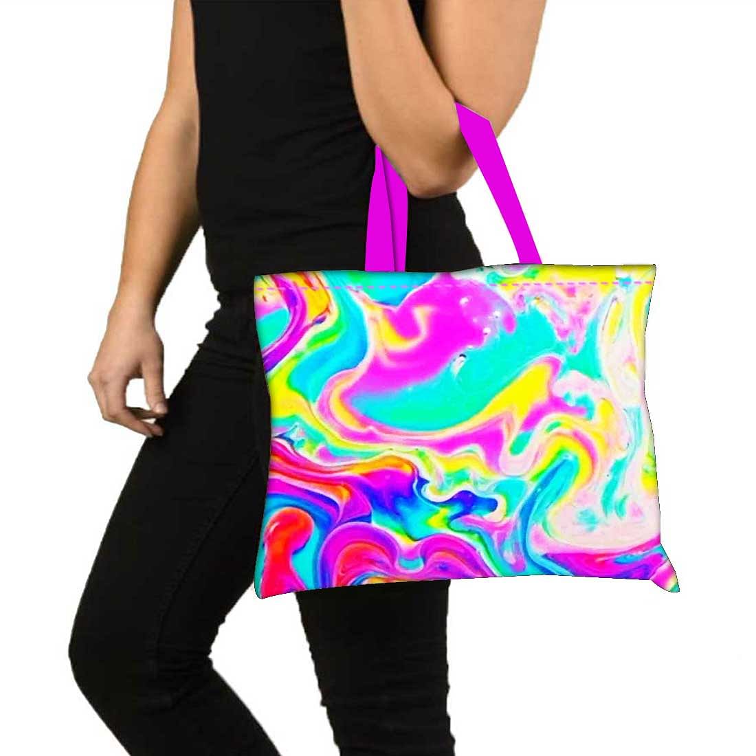 Designer Tote Bag With Zip Beach Gym Travel Bags -  Watercolor Nutcase