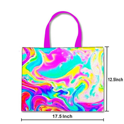 Designer Tote Bag With Zip Beach Gym Travel Bags -  Watercolor Nutcase