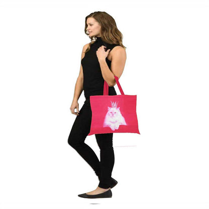 Designer Tote Bag With Zip Beach Gym Travel Bags -  Princess Cat Nutcase