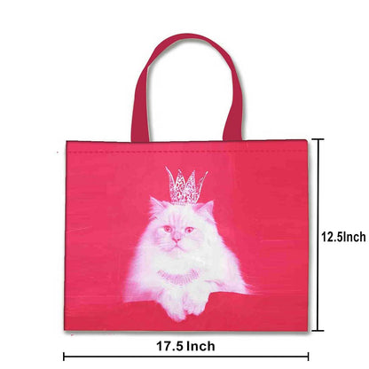 Designer Tote Bag With Zip Beach Gym Travel Bags -  Princess Cat Nutcase