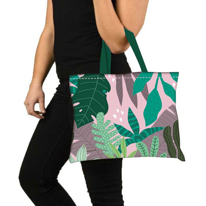 Designer Tote Bag With Zip Beach Gym Travel Bags -  Tropical Vibes Nutcase