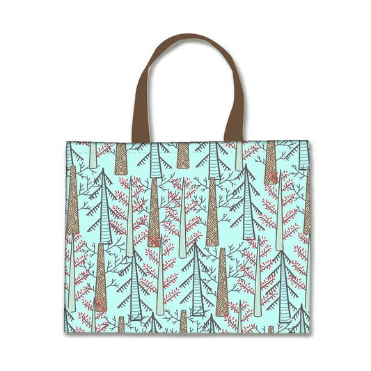 Designer Tote Bag With Zip Beach Gym Travel Bags -  Autumn Woods Nutcase