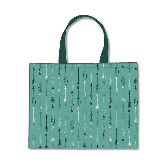 Designer Tote Bag With Zip Beach Gym Travel Bags -  Leaves and Branches - White Nutcase