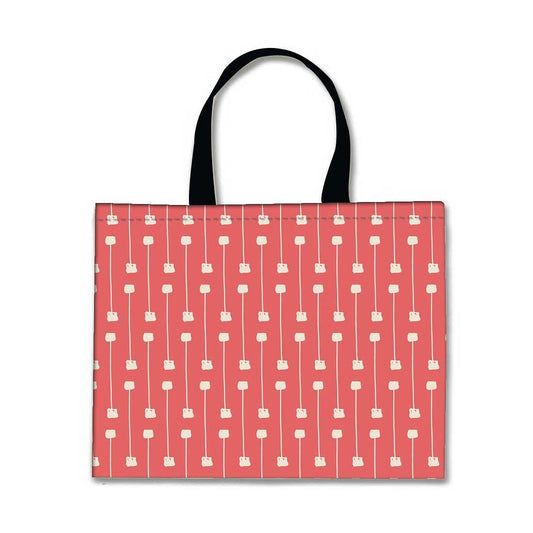 Designer Tote Bag With Zip Beach Gym Travel Bags -  Sweet Pink Drops Nutcase