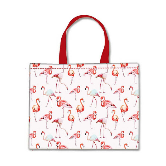 Designer Tote Bag With Zip Beach Gym Travel Bags -  Flamingo Nutcase