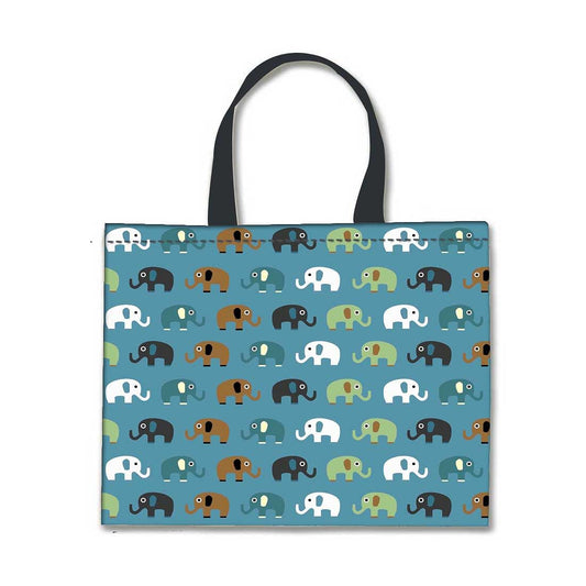 Designer Tote Bag With Zip Beach Gym Travel Bags -  Small Elephant Nutcase