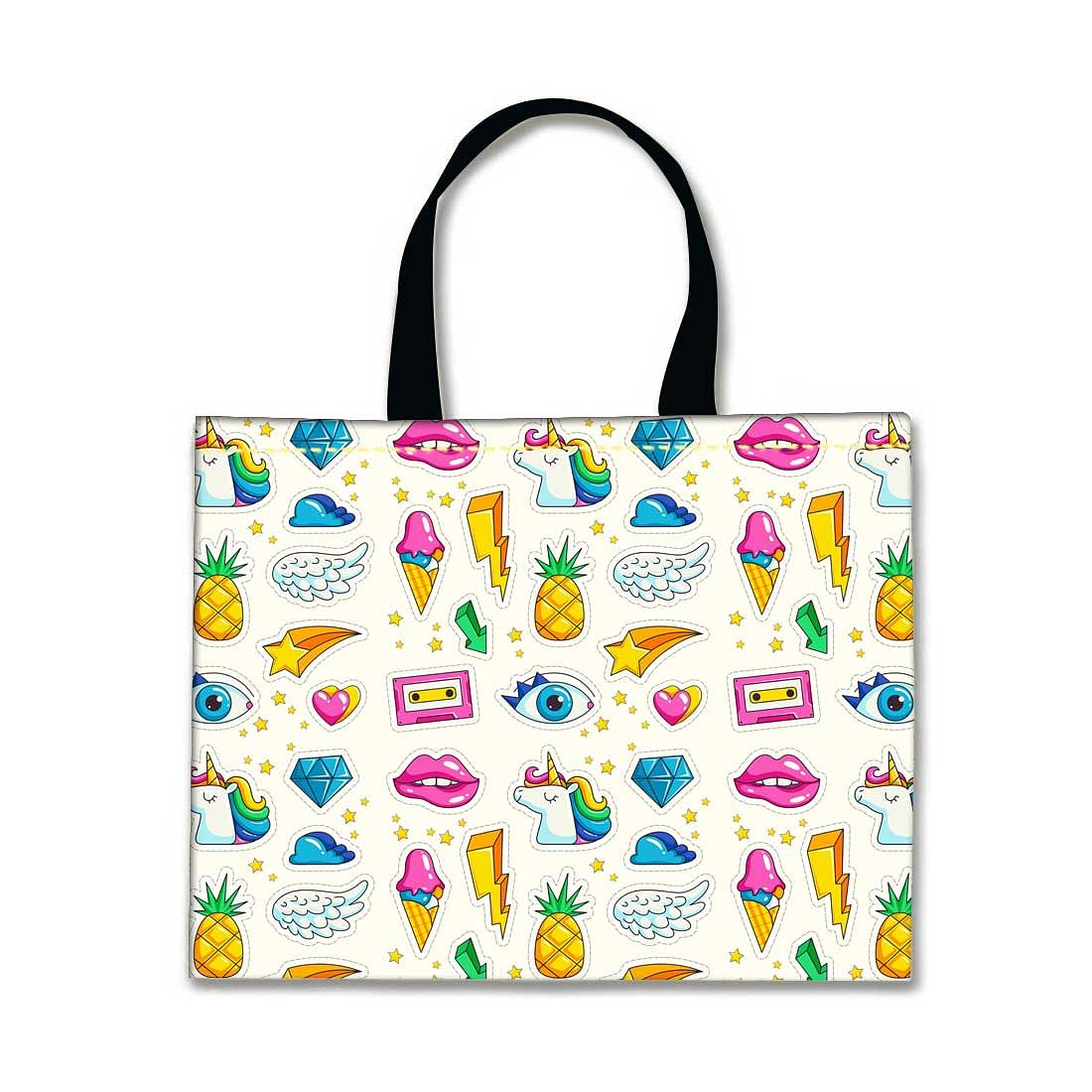 Designer Tote Bag With Zip Beach Gym Travel Bags -  Lips & Eyes Nutcase