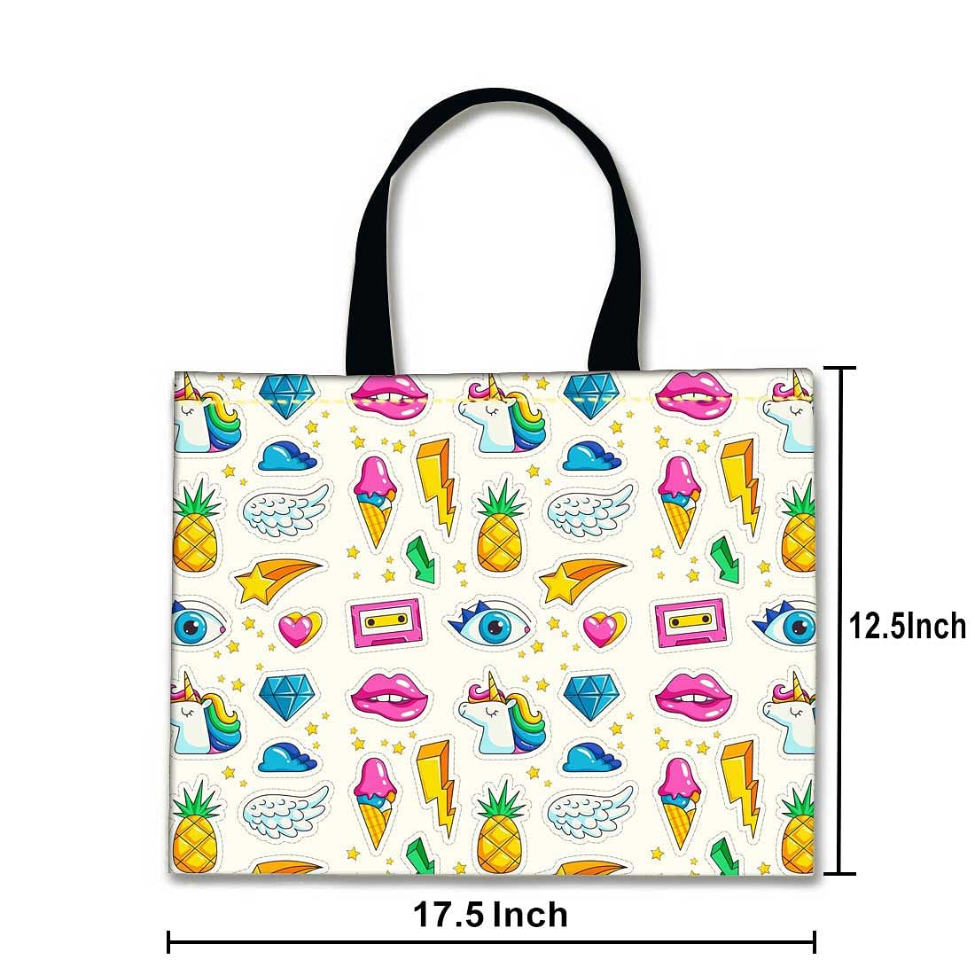 Designer Tote Bag With Zip Beach Gym Travel Bags -  Lips & Eyes Nutcase