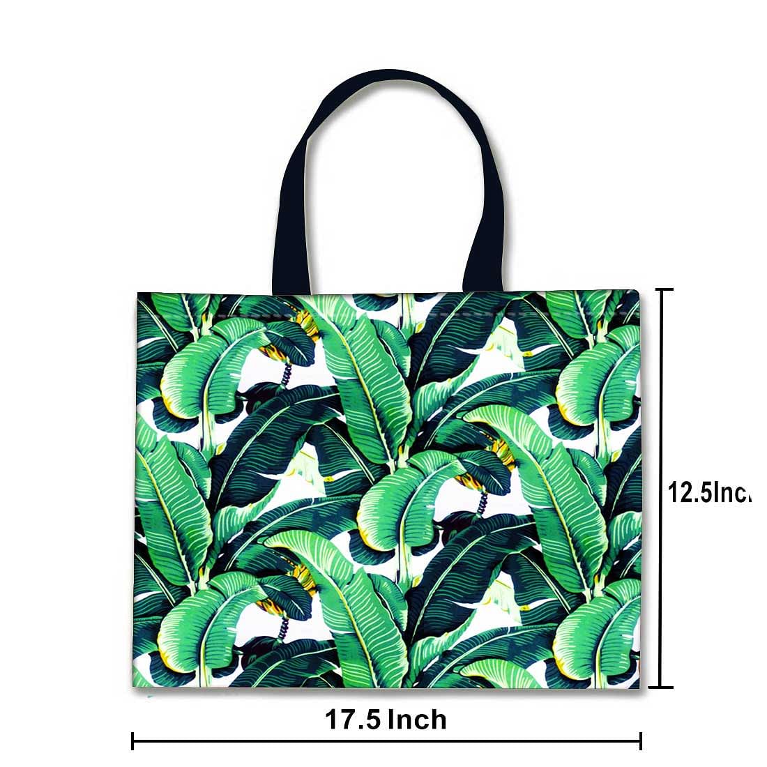 Designer Tote Bag With Zip Beach Gym Travel Bags -  Banana Leaves Nutcase