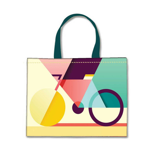 Designer Tote Bag With Zip Beach Gym Travel Bags -  Cycle Art Nutcase