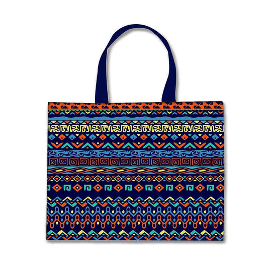 Designer Tote Bag With Zip Beach Gym Travel Bags -  esigner Ethnic Patterns Nutcase