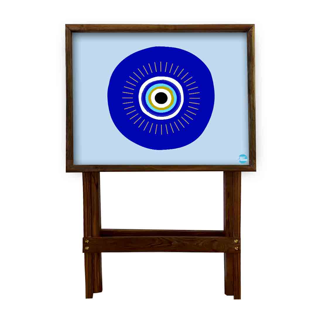 Folding TV Tray Table for Living Room Bedroom Side Tables - Evil Eye Protector Nutcase
