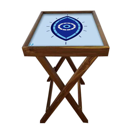 Foldable Living Room Tray Table Serving Corner Rack - Evil Eye Protector Nutcase