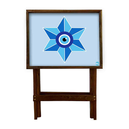 Foldable Side Table for TV Tray Tables Living Room  - Evil Eye Protector Nutcase