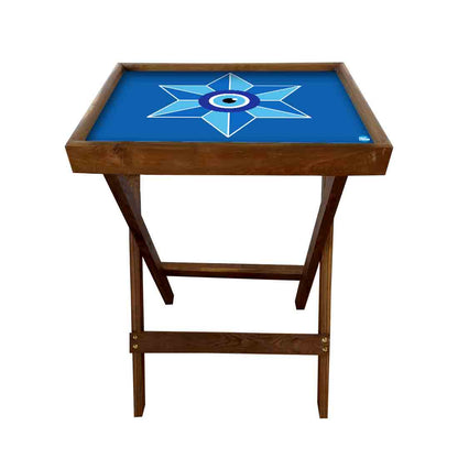 Foldable Side Table for TV Tray Tables Living Room  - Evil Eye Protector Nutcase