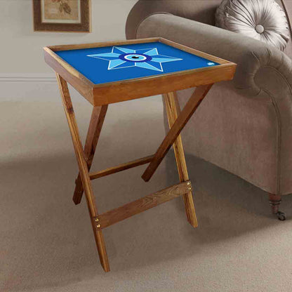 Foldable Side Table for TV Tray Tables Living Room  - Evil Eye Protector Nutcase