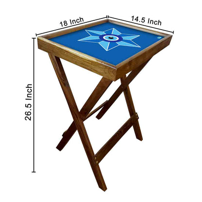 Foldable Side Table for TV Tray Tables Living Room  - Evil Eye Protector Nutcase