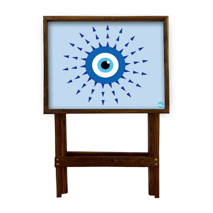 Folding TV Tray Table for Eating Breakfast Serving Table - Evil Eye Protector Nutcase