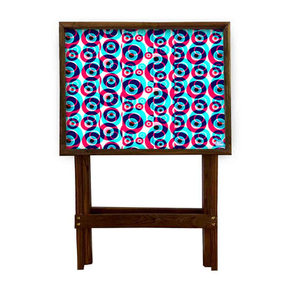 Wooden TV Tables for Eating Breakfast Serving Table - Evil Eye Protector Nutcase