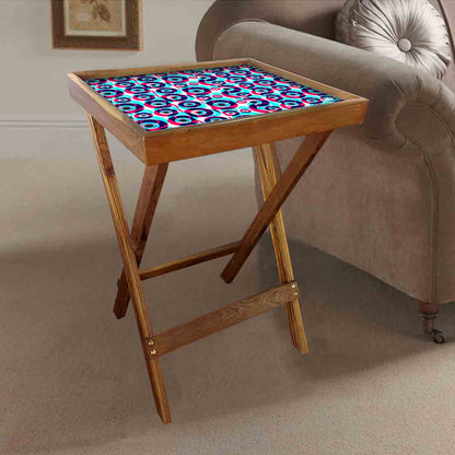 Wooden TV Tables for Eating Breakfast Serving Table - Evil Eye Protector Nutcase