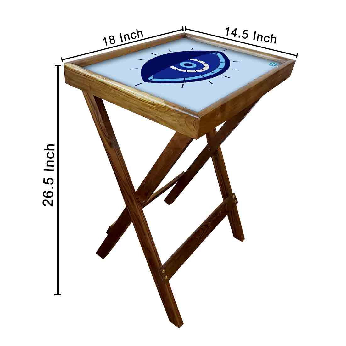 Foldable Living Room Tray Table Serving Corner Rack - Evil Eye Protector Nutcase