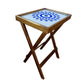 Wooden Folding Tray Side Table for Serving Snacks Tables - Evil Eye Protector Nutcase