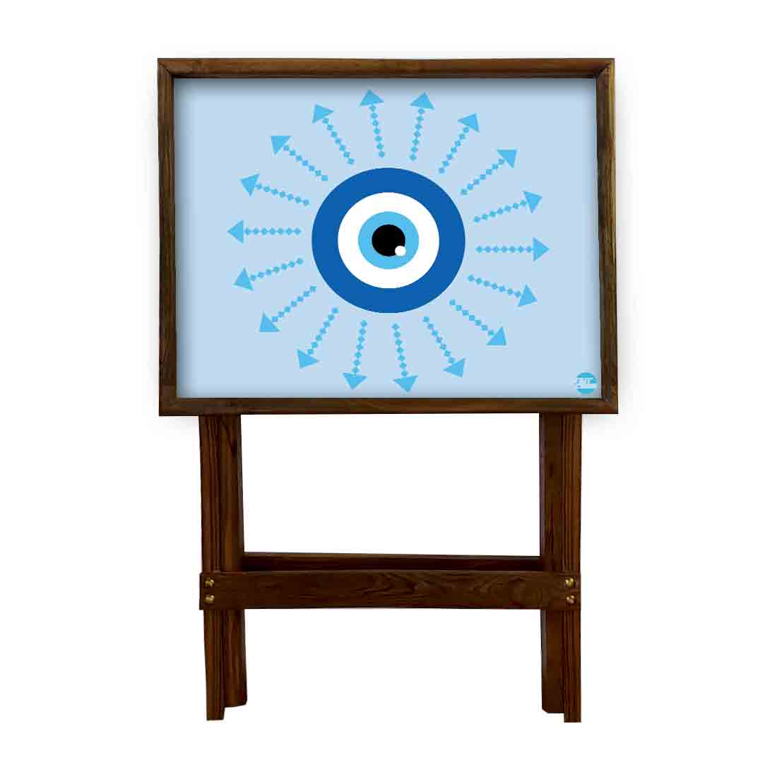 Folding TV Tray Table for Eating Breakfast Serving Table - Evil Eye Protector Nutcase