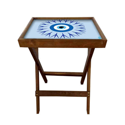 Folding TV Tray Table for Eating Breakfast Serving Table - Evil Eye Protector Nutcase