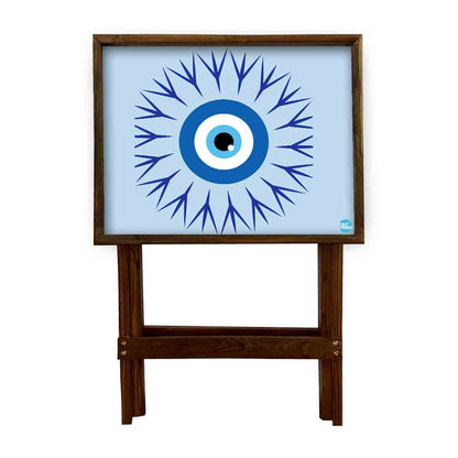 Folding TV Tray Table for Eating Breakfast Serving Table - Evil Eye Protector Nutcase