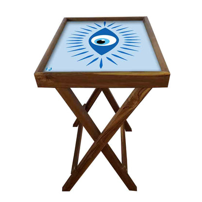 Foldable Living Room Tray Table Serving Corner Rack - Evil Eye Protector Nutcase