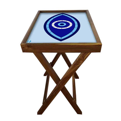 Foldable Living Room Tray Table Serving Corner Rack - Evil Eye Protector Nutcase