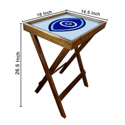 Foldable Living Room Tray Table Serving Corner Rack - Evil Eye Protector Nutcase