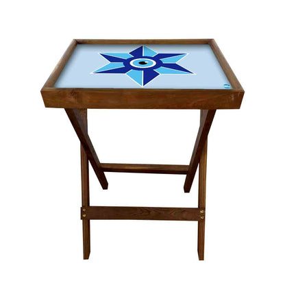 Foldable Side Table for TV Tray Tables Living Room  - Evil Eye Protector Nutcase