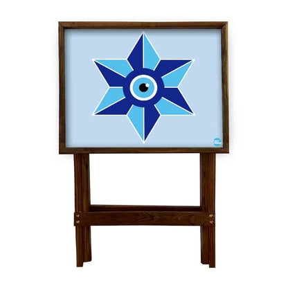 Foldable Side Table for TV Tray Tables Living Room  - Evil Eye Protector Nutcase