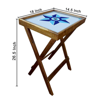 Foldable Side Table for TV Tray Tables Living Room  - Evil Eye Protector Nutcase