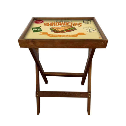 Wooden Folding Long Table for Serving Snacks Tables - Sandwiches Nutcase