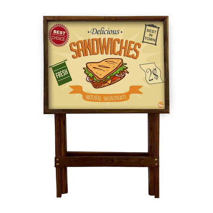 Wooden Folding Long Table for Serving Snacks Tables - Sandwiches Nutcase