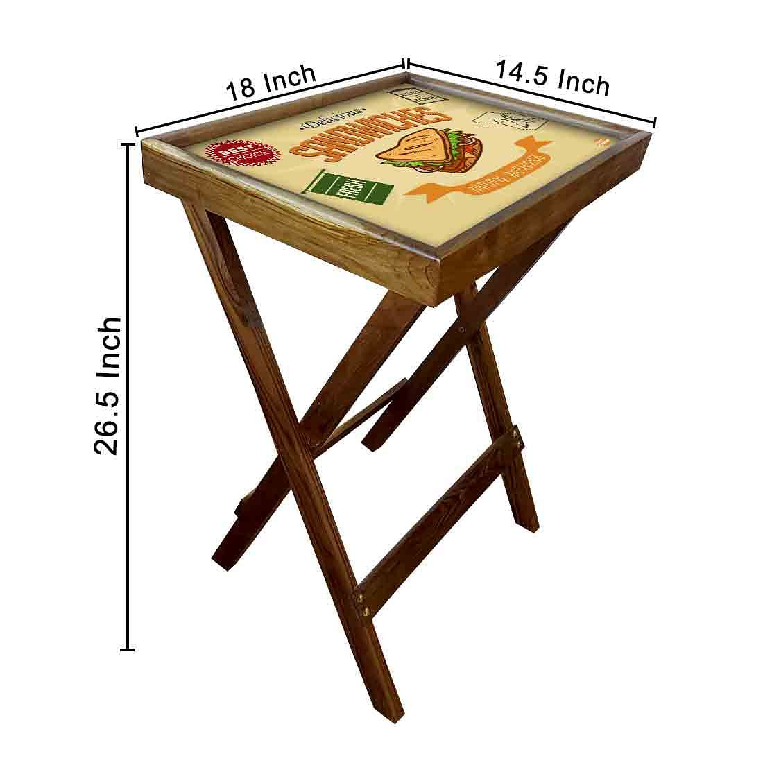 Wooden Folding Long Table for Serving Snacks Tables - Sandwiches Nutcase