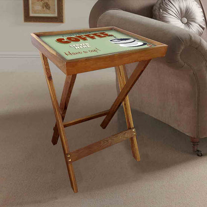 Foldable TV Tray Table Bar Snacks Serving Tables - Coffee Nutcase