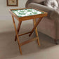 Foldable TV Trays Table Bar Snacks Serving Tables - Green Leaves Nutcase