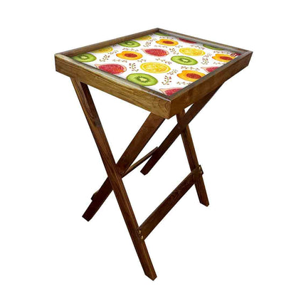 TV Trays With Stand for Kids Breakfast Serving Tables  - Fruits Nutcase