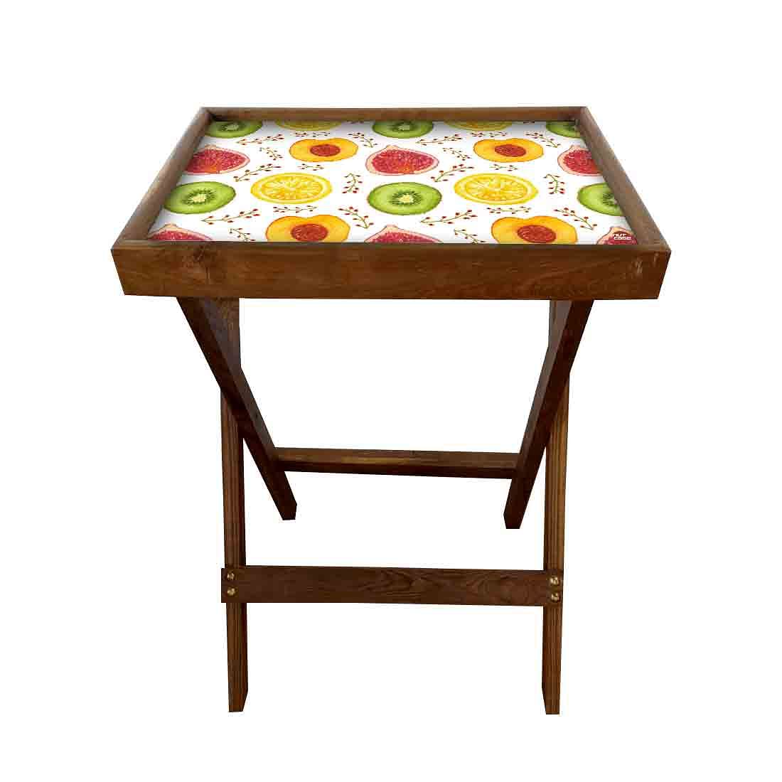 TV Trays With Stand for Kids Breakfast Serving Tables  - Fruits Nutcase