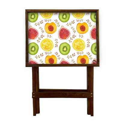 TV Trays With Stand for Kids Breakfast Serving Tables  - Fruits Nutcase