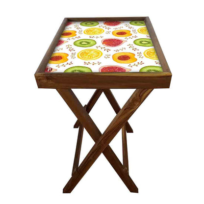 TV Trays With Stand for Kids Breakfast Serving Tables  - Fruits Nutcase