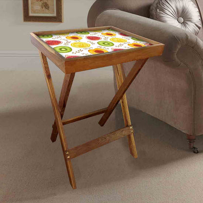 TV Trays With Stand for Kids Breakfast Serving Tables  - Fruits Nutcase