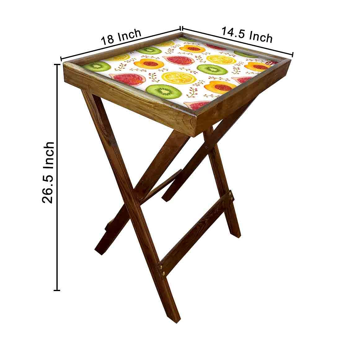 TV Trays With Stand for Kids Breakfast Serving Tables  - Fruits Nutcase