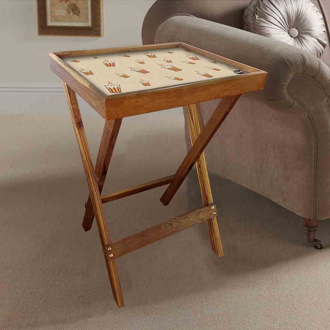 Foldable Side Table for TV Tray Tables Living Room - Tea Nutcase