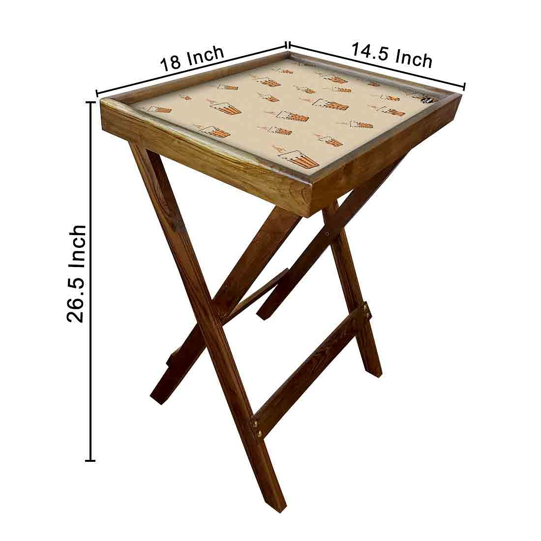 Foldable Side Table for TV Tray Tables Living Room - Tea Nutcase
