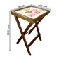 Folding Tray Table for Living Room Serving Snacks Tables - Cute Burgers Nutcase