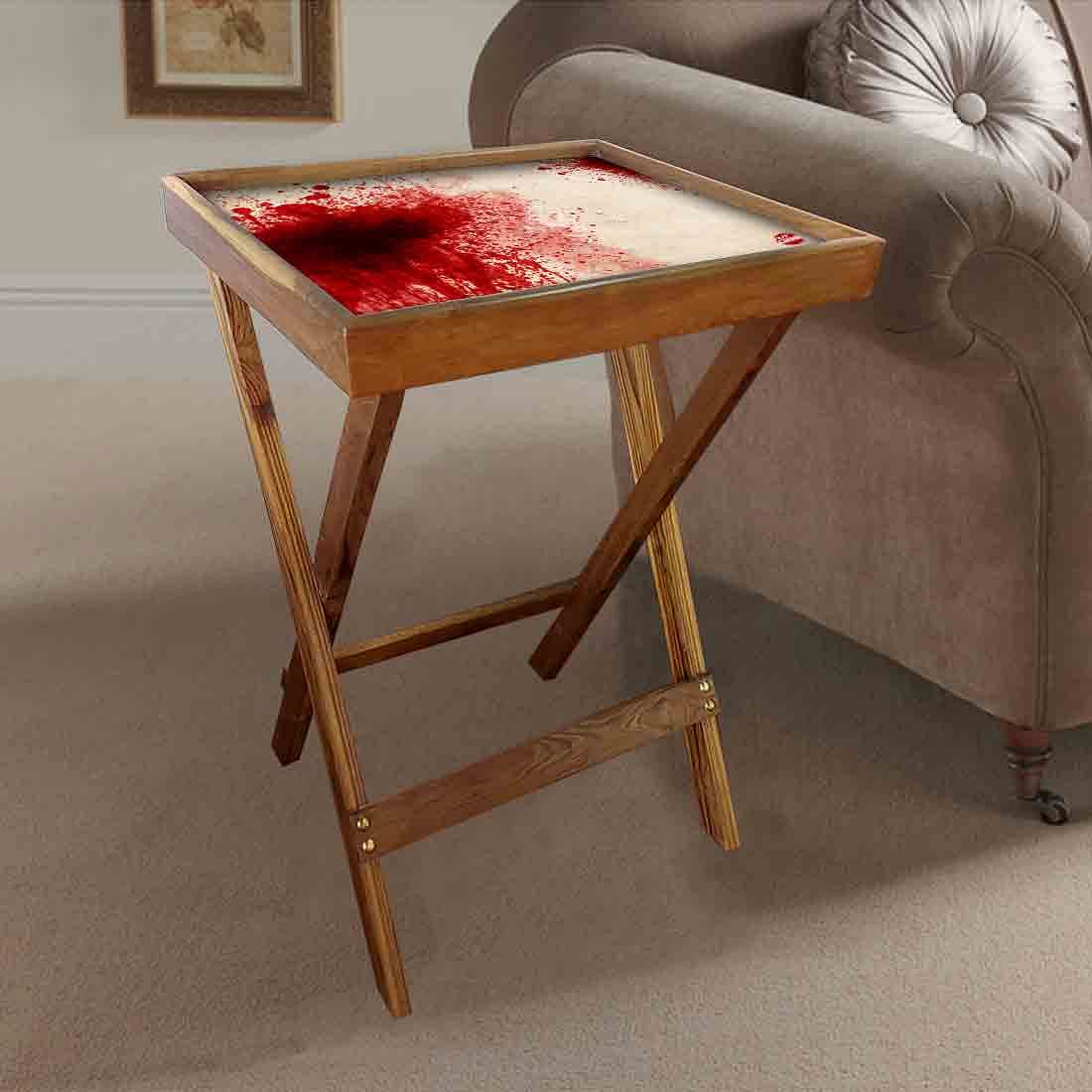 Folding TV Table Bar Snacks Serving Tables for Living Room - Blood spatters Nutcase